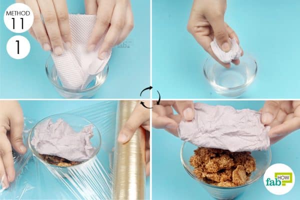 place damp paper towel over hardened sugar