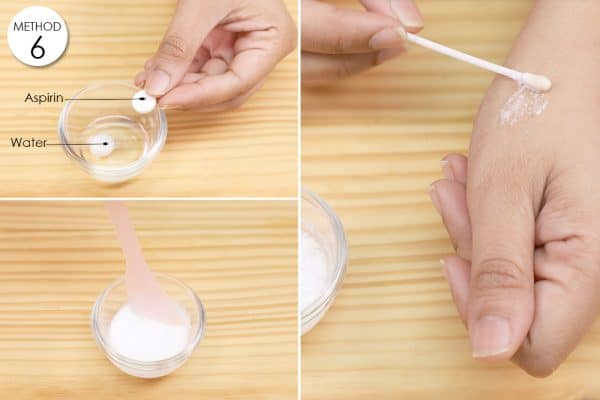 make a paste with aspirin and water